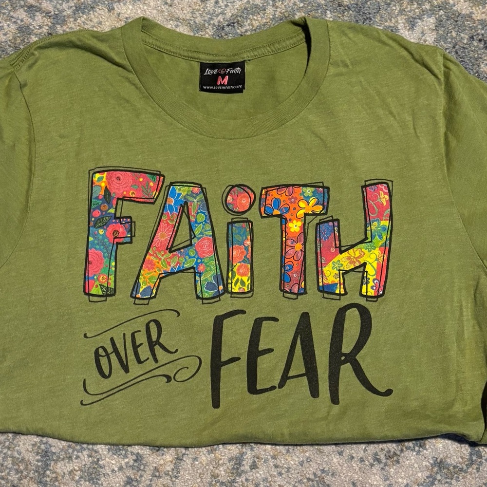 Love in Faith Olive Graphic Tee - Faith Over Fear